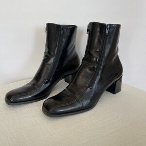 FRANCO SARTO Black Leather Boots SIZE 8